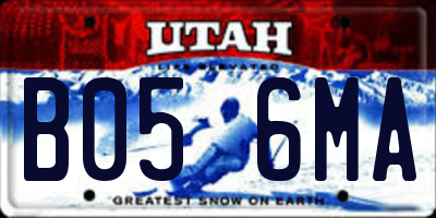 UT license plate B056MA