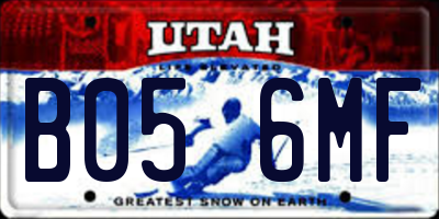 UT license plate B056MF