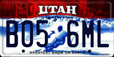 UT license plate B056ML