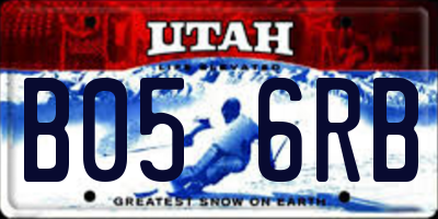UT license plate B056RB