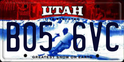 UT license plate B056VC