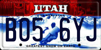 UT license plate B056YJ