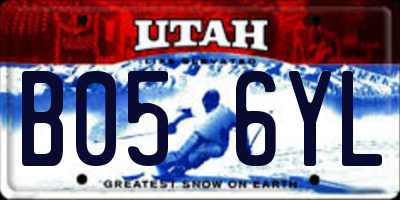 UT license plate B056YL