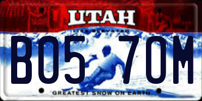 UT license plate B057OM