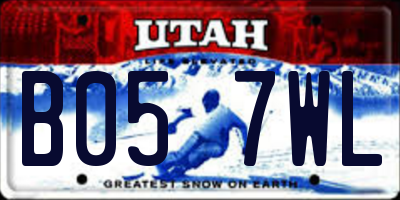 UT license plate B057WL