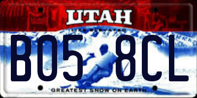 UT license plate B058CL