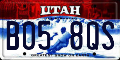 UT license plate B058QS