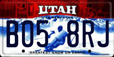 UT license plate B058RJ