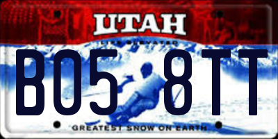 UT license plate B058TT