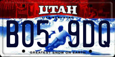 UT license plate B059DQ