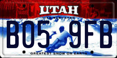 UT license plate B059FB