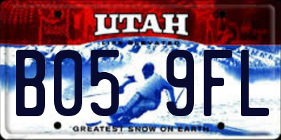 UT license plate B059FL