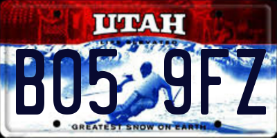 UT license plate B059FZ