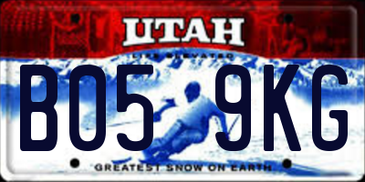 UT license plate B059KG