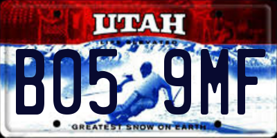 UT license plate B059MF