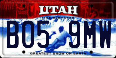UT license plate B059MW