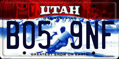 UT license plate B059NF
