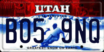 UT license plate B059NQ