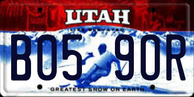 UT license plate B059OR