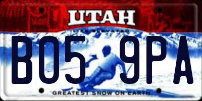 UT license plate B059PA