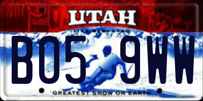 UT license plate B059WW