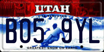 UT license plate B059YL