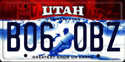 UT license plate B060BZ