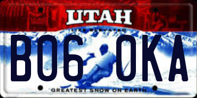 UT license plate B060KA