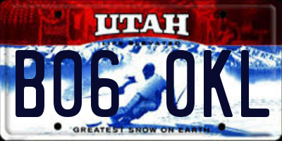 UT license plate B060KL