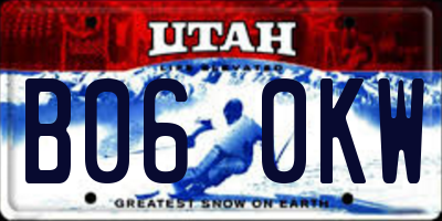 UT license plate B060KW