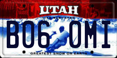 UT license plate B060MI