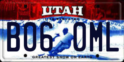 UT license plate B060ML