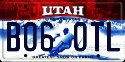 UT license plate B060TL