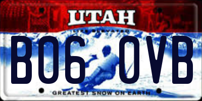 UT license plate B060VB
