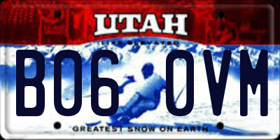 UT license plate B060VM