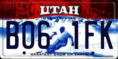 UT license plate B061FK