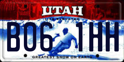 UT license plate B061HH