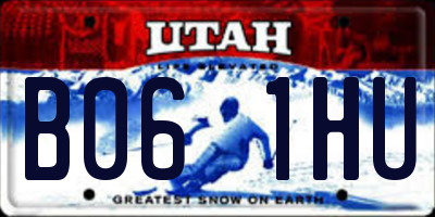 UT license plate B061HU