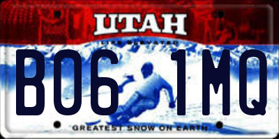 UT license plate B061MQ