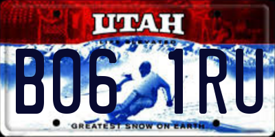 UT license plate B061RU