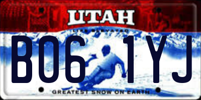UT license plate B061YJ