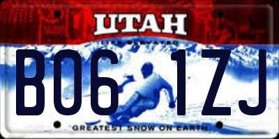 UT license plate B061ZJ