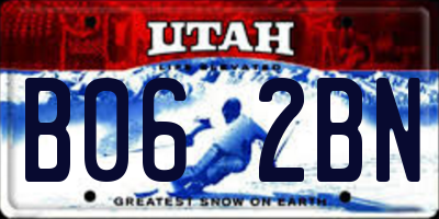 UT license plate B062BN