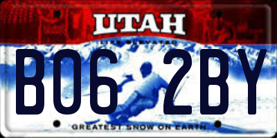 UT license plate B062BY