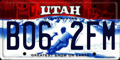 UT license plate B062FM