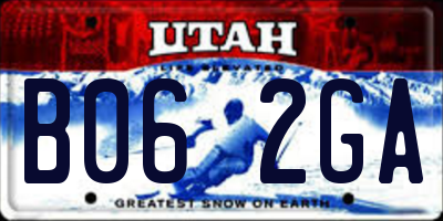 UT license plate B062GA
