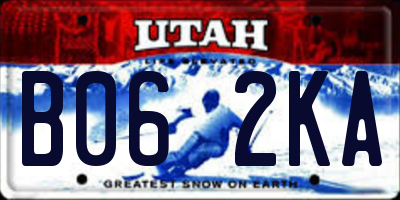 UT license plate B062KA