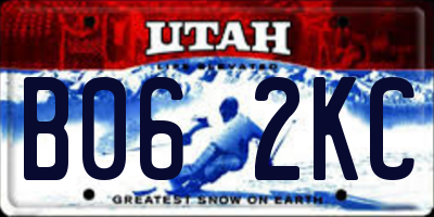 UT license plate B062KC