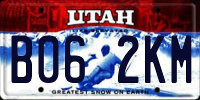 UT license plate B062KM