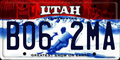 UT license plate B062MA